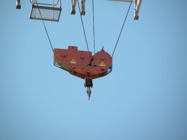  système de poulies d'une grue